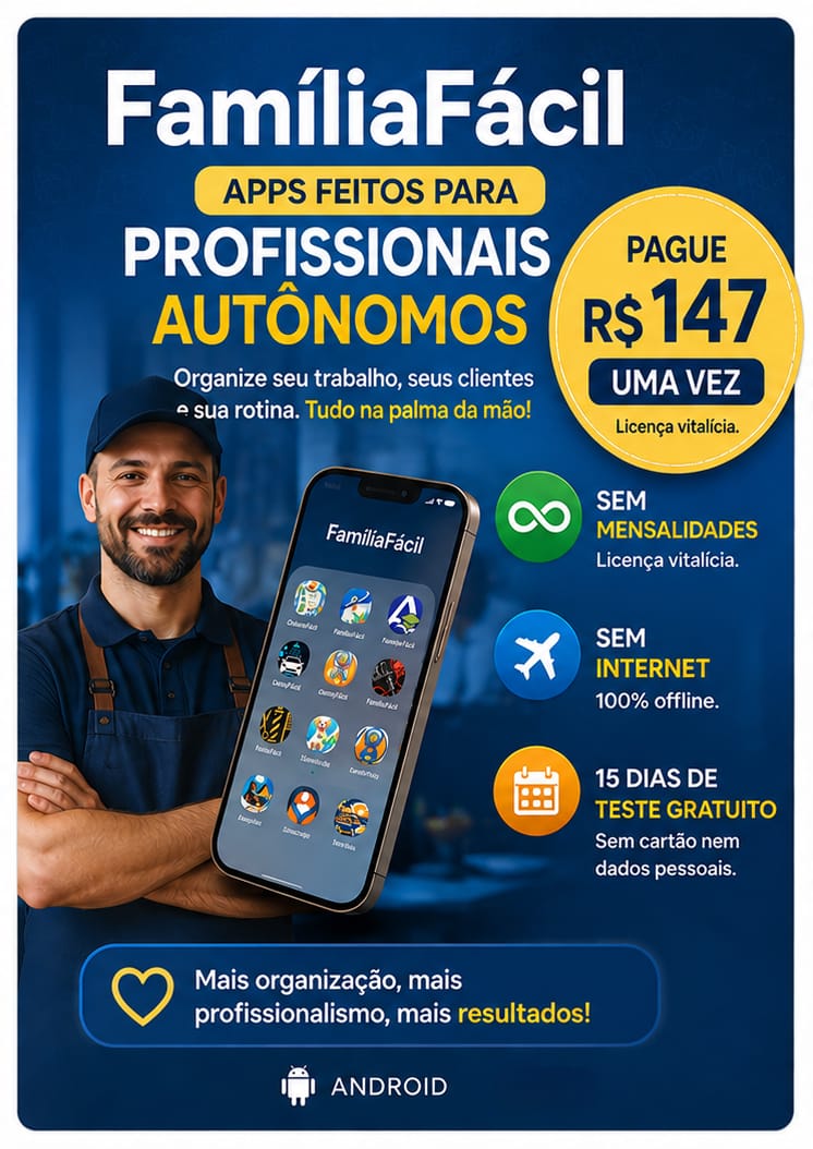 Flyer apresentando todas as informações necessárias relativas ao impacto que causarão na vida profissional do autônomo.